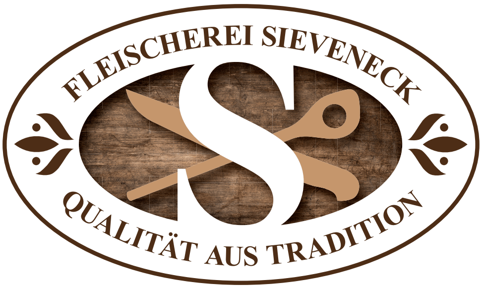 Logo Fleischerei Sieveneck mit Hintergrund